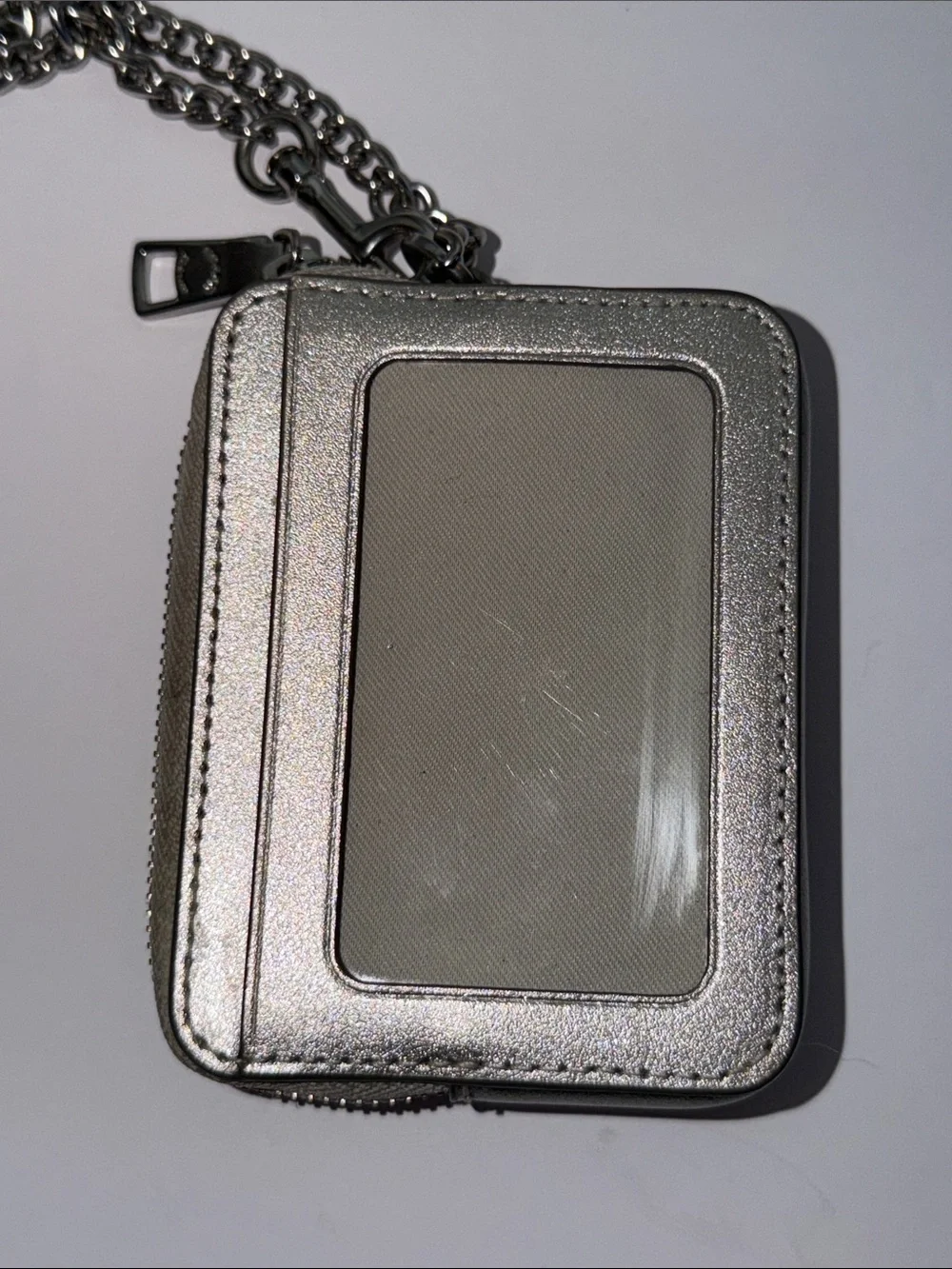 COACH Silver Card Case Phone Accessory with Chain